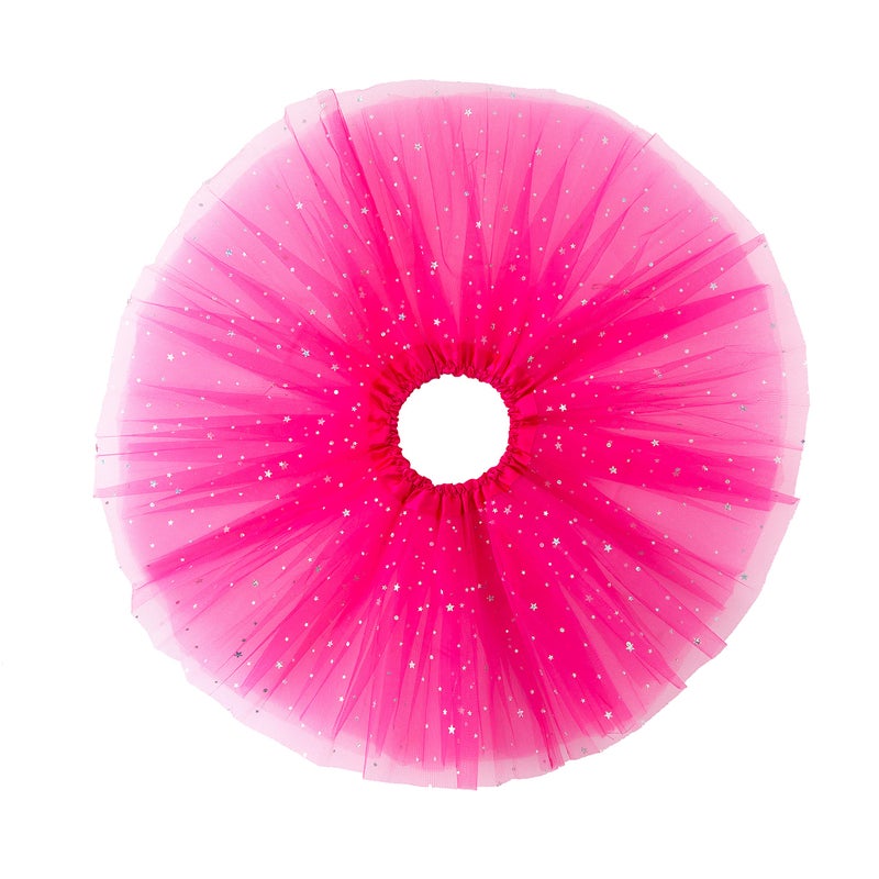 JastoreÂ® Girls Layered Stars Sequins Tutu Skirt Princess Ballet Dance Dress (Rose) - Image 2